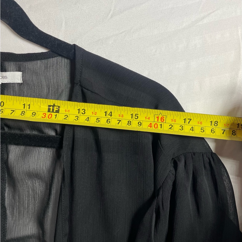 Maurices Black Sheer Textured Kimono Cardigan - Picture 3 of 8